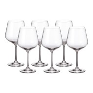 Jogo 6 Taças 600ml Para Burgundy Strix Em Cristal Ecológico Bohemia